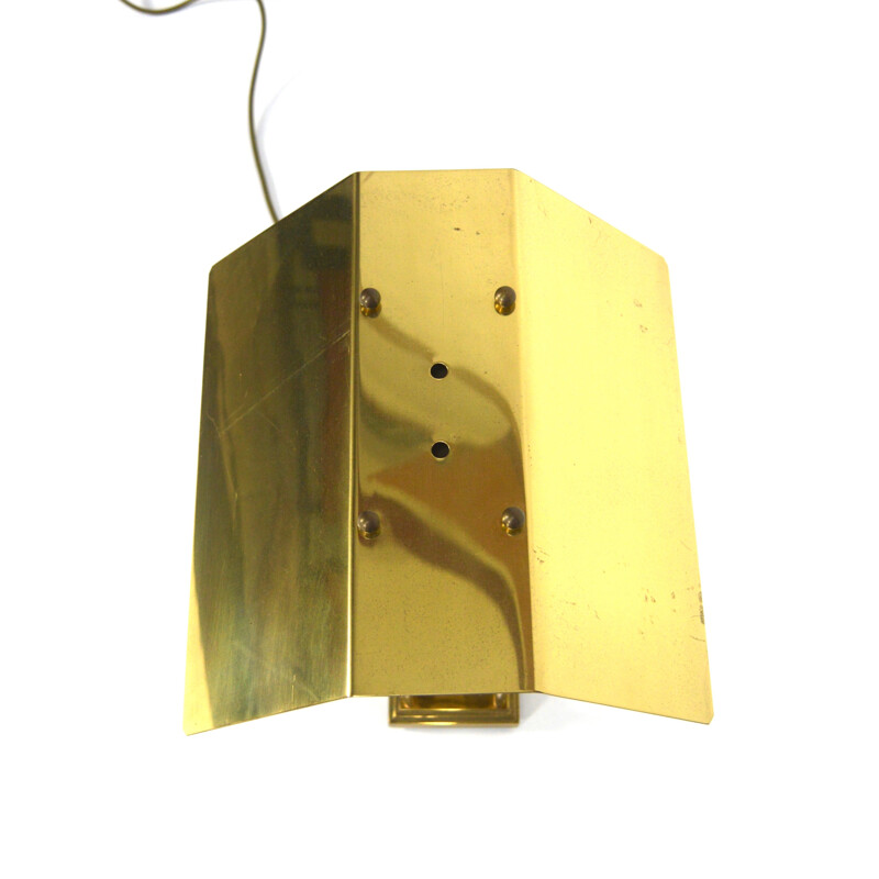 Lampada da tavolo vintage "Mega Watt" in ottone di Peter Ghyczy per Ghyczy, Paesi Bassi 1980