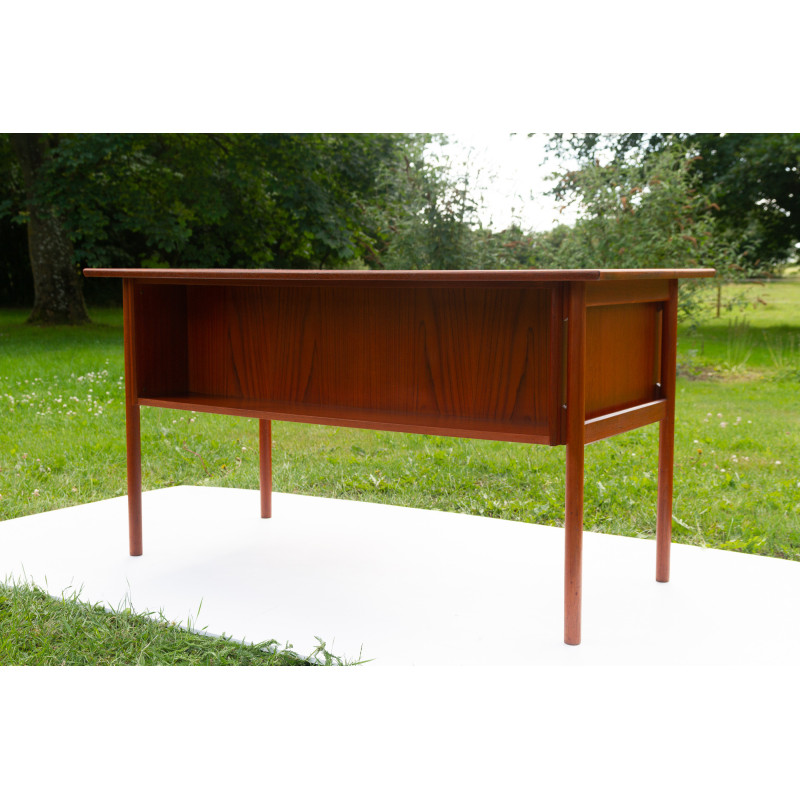 Danish vintage teak desk by Tibergaard, 1960s