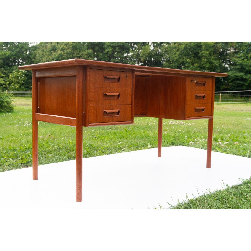 Danish vintage teak desk by Tibergaard, 1960s