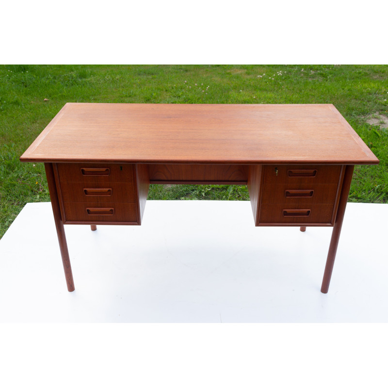 Danish vintage teak desk by Tibergaard, 1960s