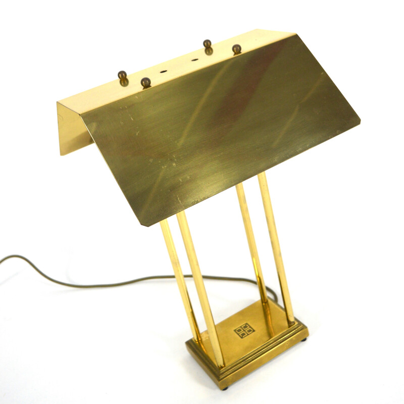 Vintage "Mega Watt" desk lamp in brass by Peter Ghyczy for Ghyczy, Netherlands 1980