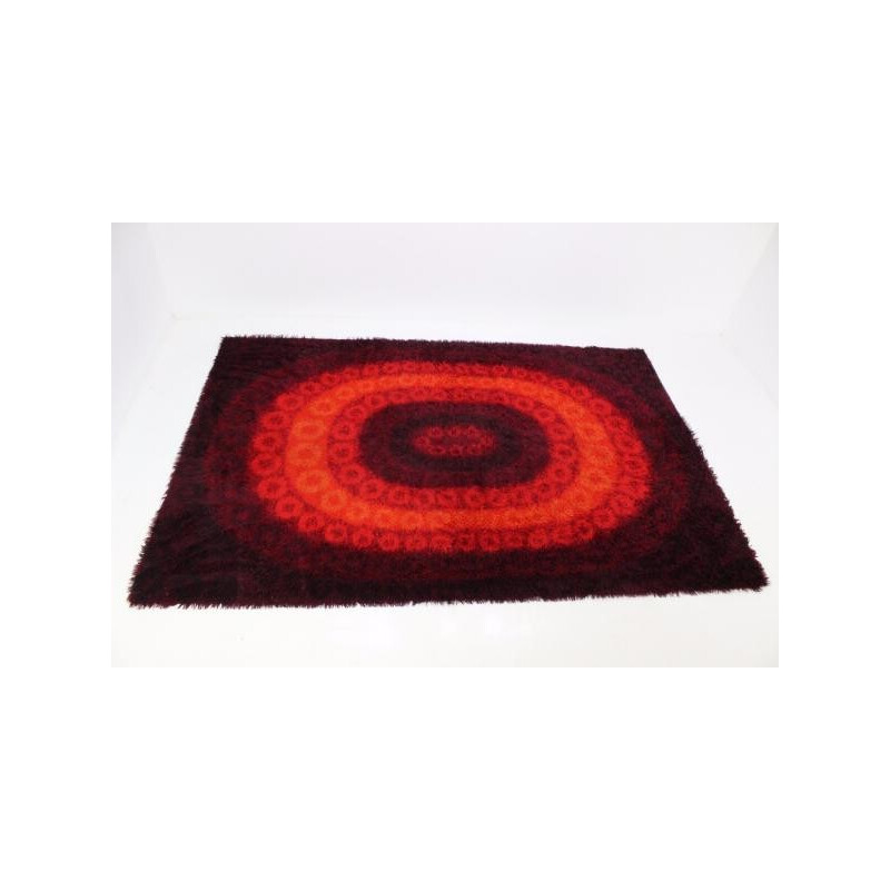 Vintage-Teppich mit ovalen Formen - 1970