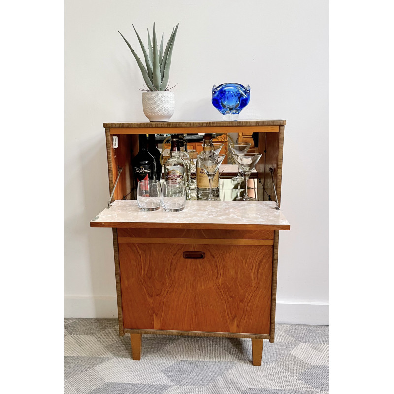 Vintage formica cocktail cabinet, 1950-1960s