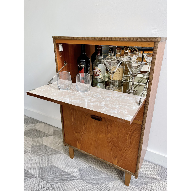 Vintage formica cocktail cabinet, 1950-1960s