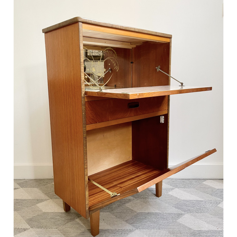 Vintage formica cocktail cabinet, 1950-1960s