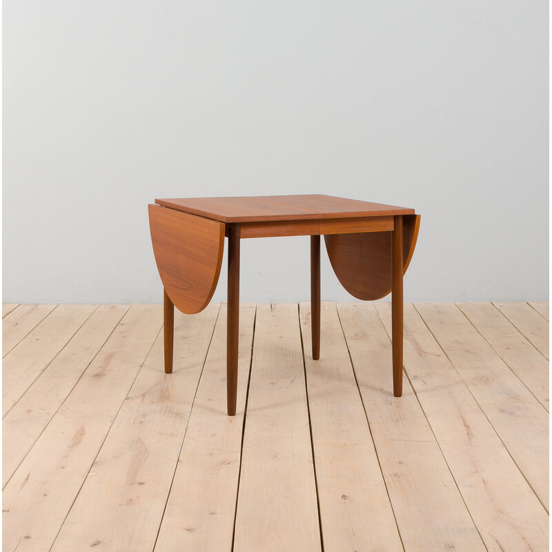 Mesa extensible de teca danesa vintage, 1960