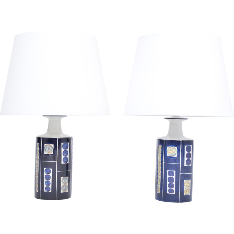 Pair of vintage Royal 9 Tenera table lamps by Inge-Lise Koefoed for Fog and Mørup, 1967