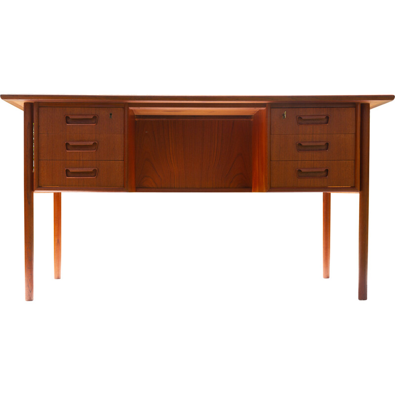 Danish vintage teak desk by Tibergaard, 1960s