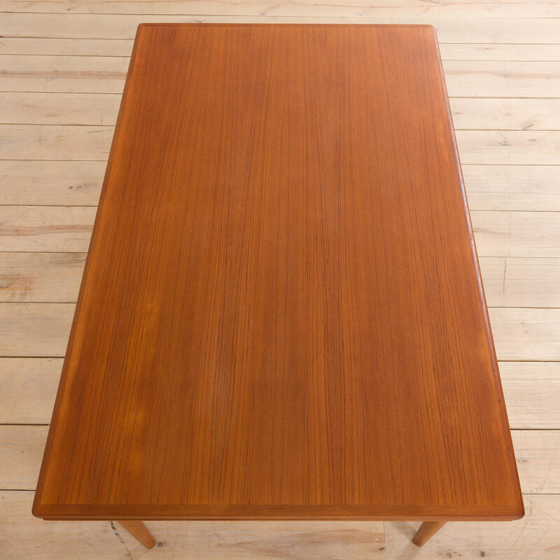 Teak mid century extension dining table by Skovby, Denmark 1960s