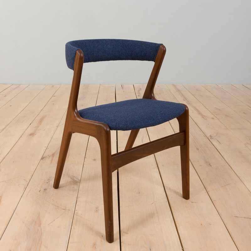 Set of 4 vintage teak Fire chairs by Kai Kristansen for Schou Andersen, Denmark 1960s