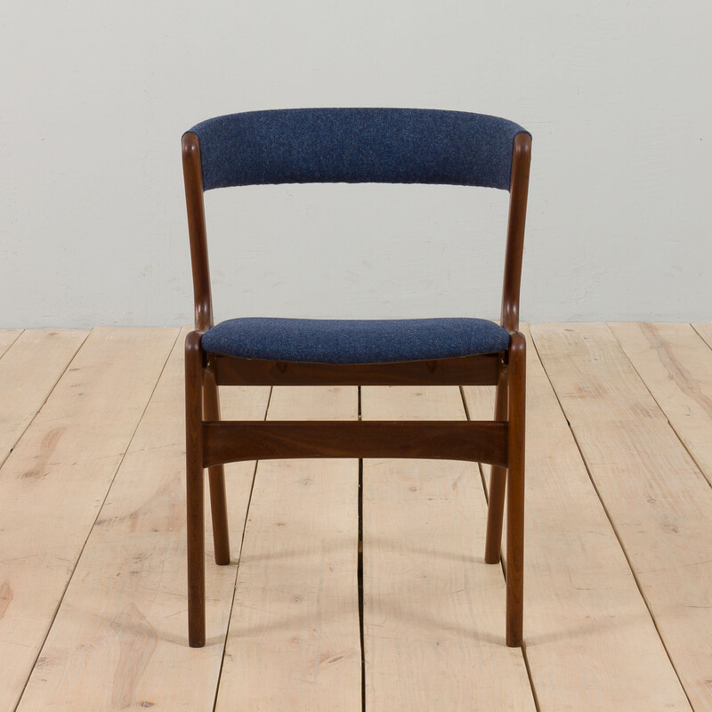 Set of 4 vintage teak Fire chairs by Kai Kristansen for Schou Andersen, Denmark 1960s