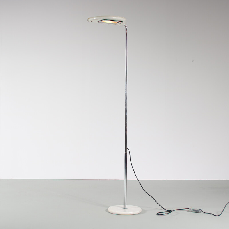 Lampadaire vintage "Mezzaluna" par Bruno Gecchelin pour Skipper, Italie 1970