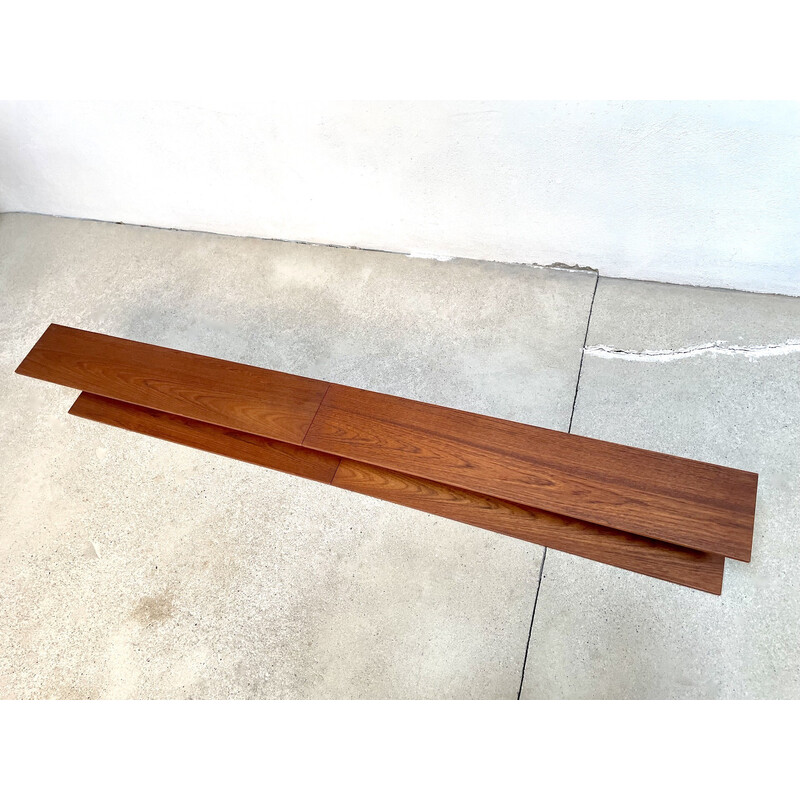 Pair of vintage wall-mounted teak shelves by Walter Wirz for Wilhelm Renz, Germany 1960s