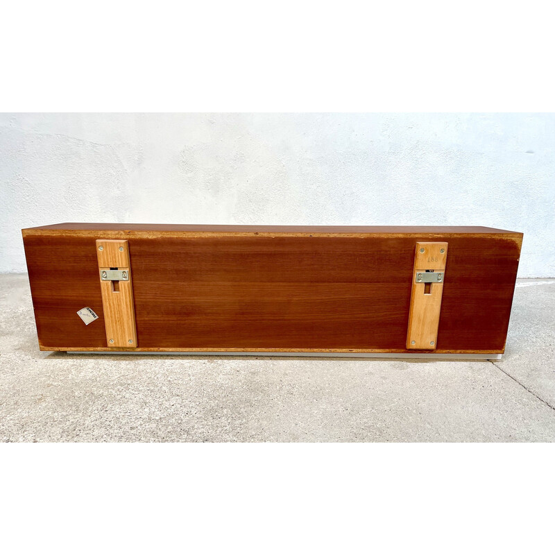 Vintage minimalist wall-mounted teak shelf by Walter Wirz for Wilhelm Renz, Germany 1960s