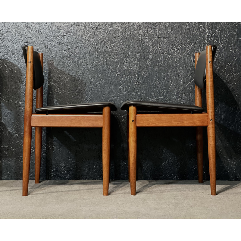 Satz von 4 Vintage-Stühlen Modell 197 von Finn Juhl für France et Son, Dänemark