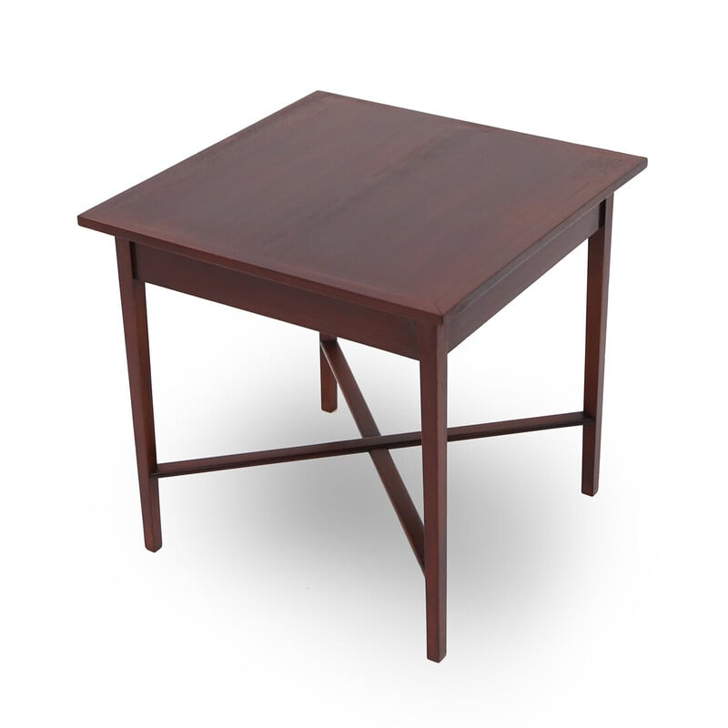 Vintage square wooden table, 1940s