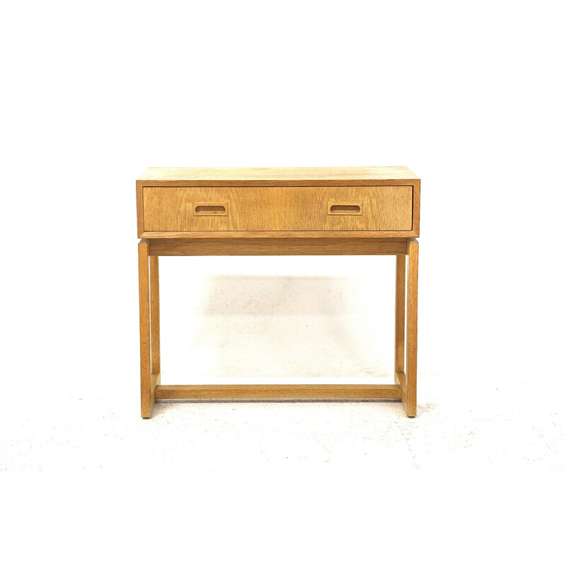 Vintage eikenhouten console, Zweden 1960