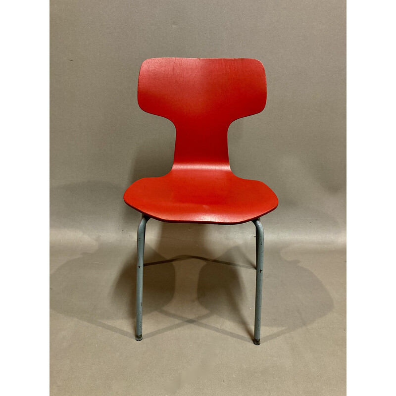 Set of 6 vintage child model chairs by Arne Jacobsen for Fritz Hansen, 1960s