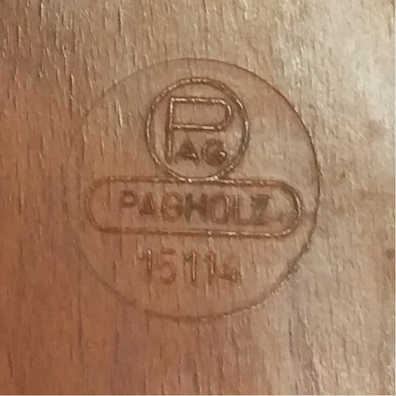 Pagholz Flötotto "15114" plywood and wooden school chair , Adam STEGNER- 1950s