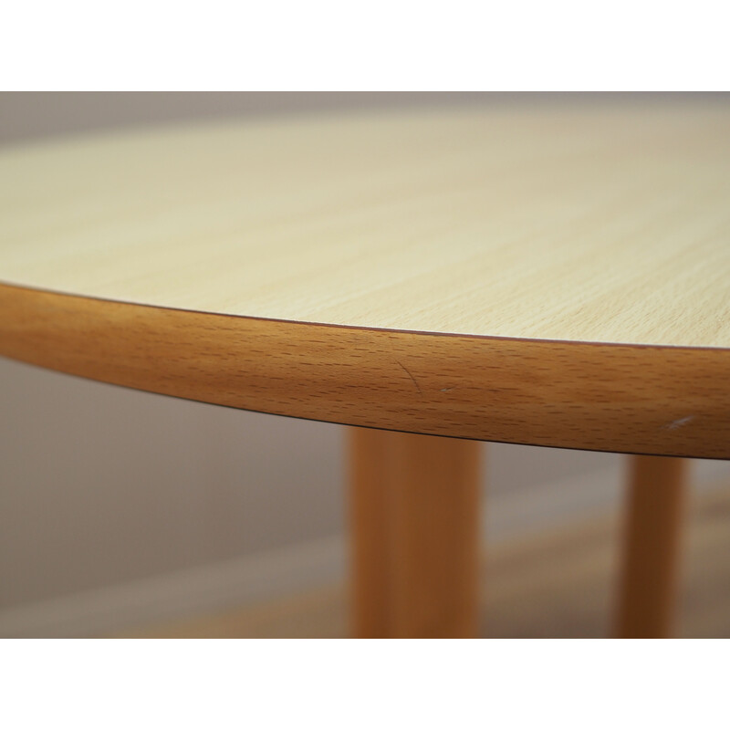 Vintage beechwood round table, Denmark 1990s