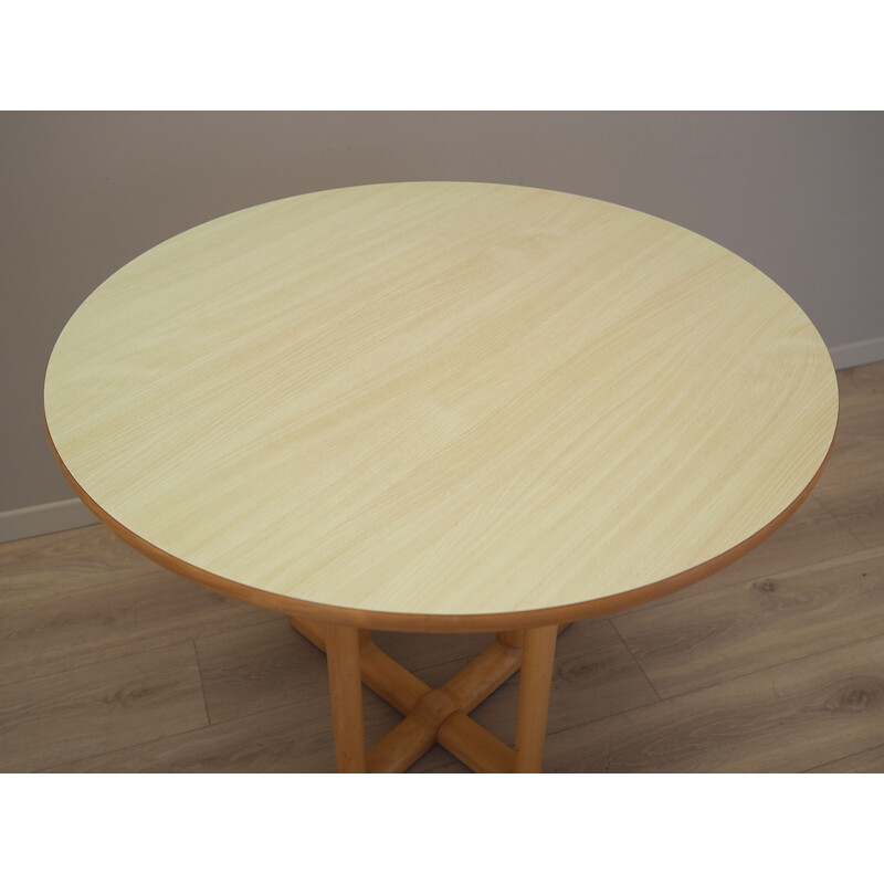 Vintage beechwood round table, Denmark 1990s