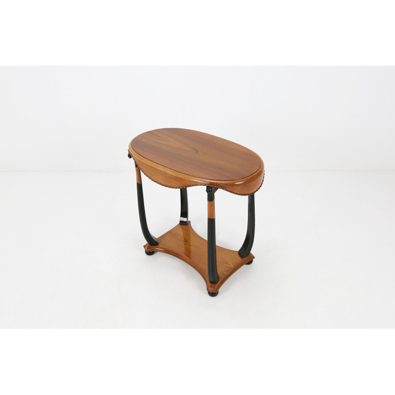 Mesa auxiliar vintage de madera maciza de roble de Paul Follot, 1925