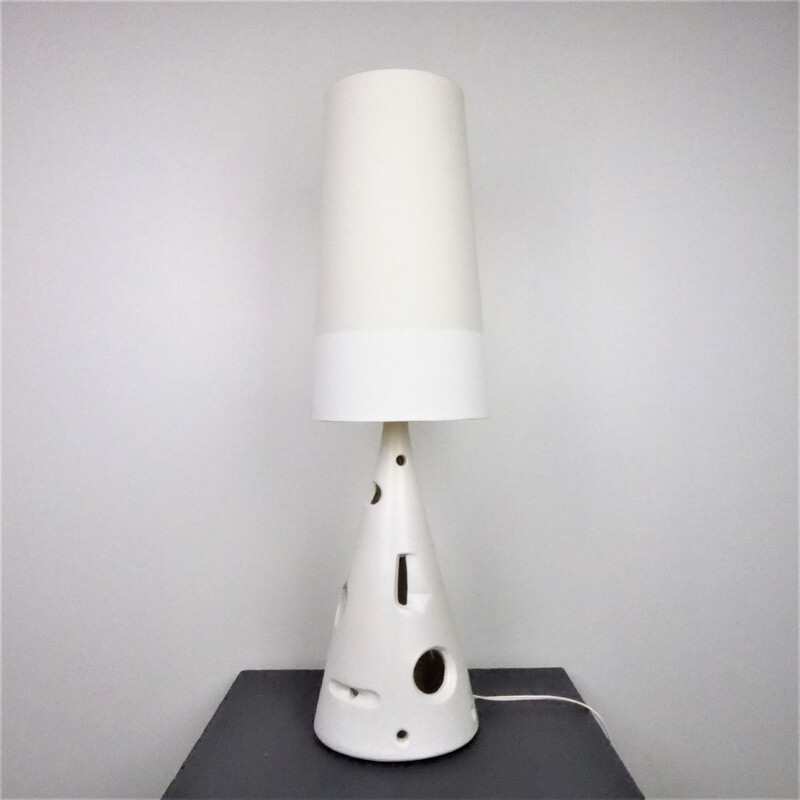 Big Vallauris ceramic lamp, Jacques LIGNIER - 1950s