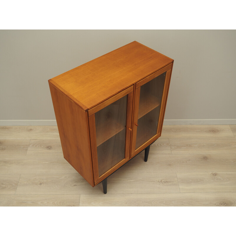 Vintage mahogany display cabinet, Denmark 1970s