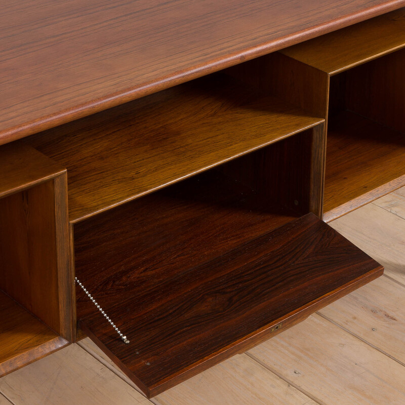 Vintage rosewood desk model 75 by Gunni Omann Jun, Denmark 1950s