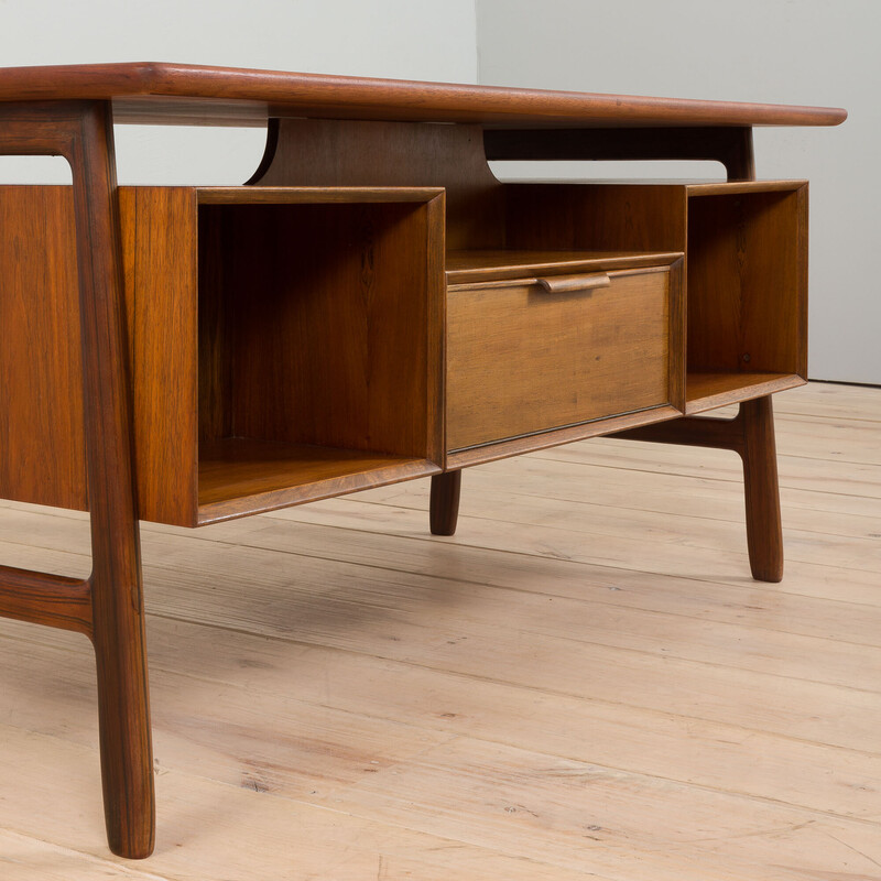 Vintage rosewood desk model 75 by Gunni Omann Jun, Denmark 1950s