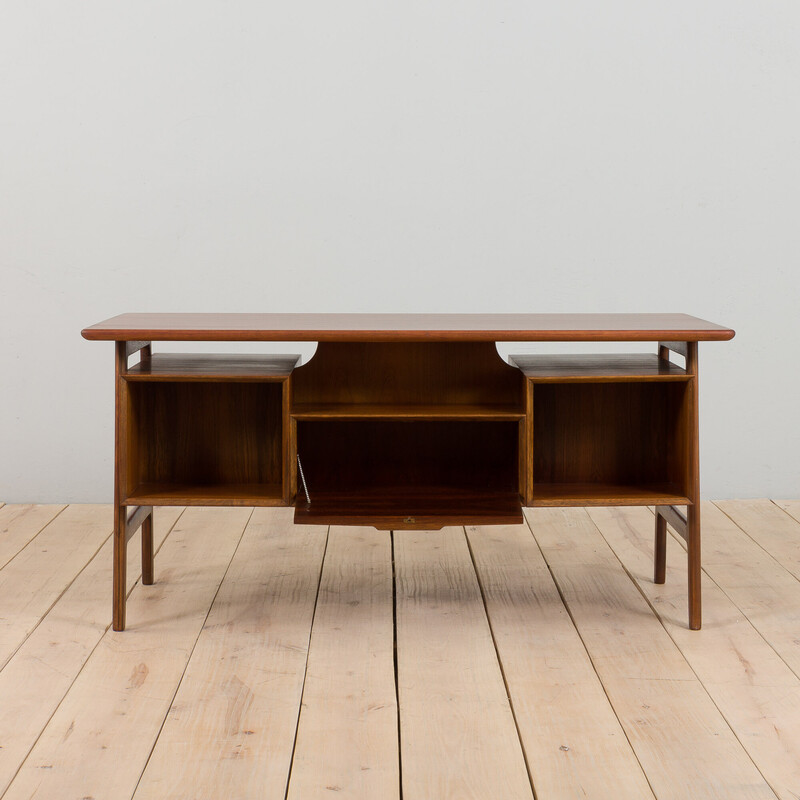 Vintage-Schreibtisch aus Palisanderholz Modell 75 von Gunni Omann Jun, Dänemark 1950