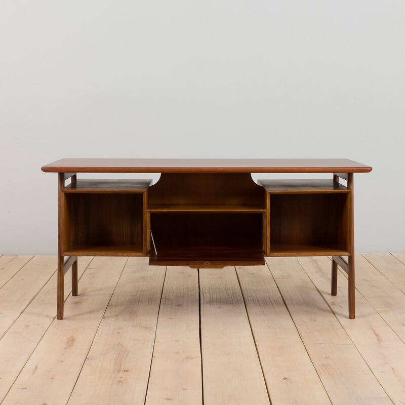 Vintage rosewood desk model 75 by Gunni Omann Jun, Denmark 1950s