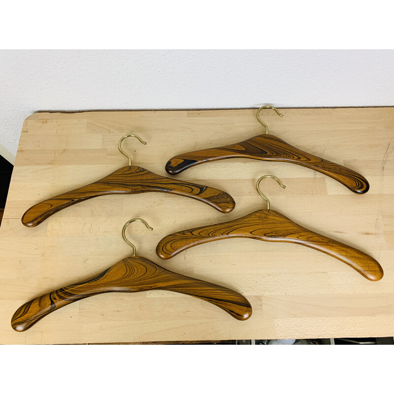 Set of 4 Scandinavian vintage rosewood hangers, 1960