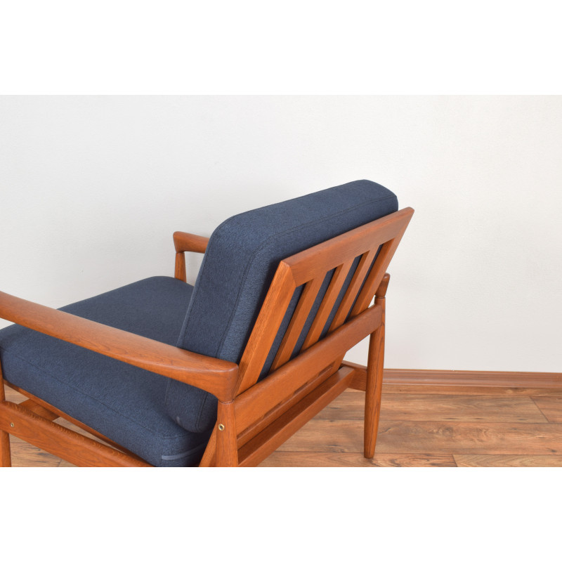 Pair of mid-century oakwood Kolding armchairs by Erik Wørts for Ikea, Poland 1960s