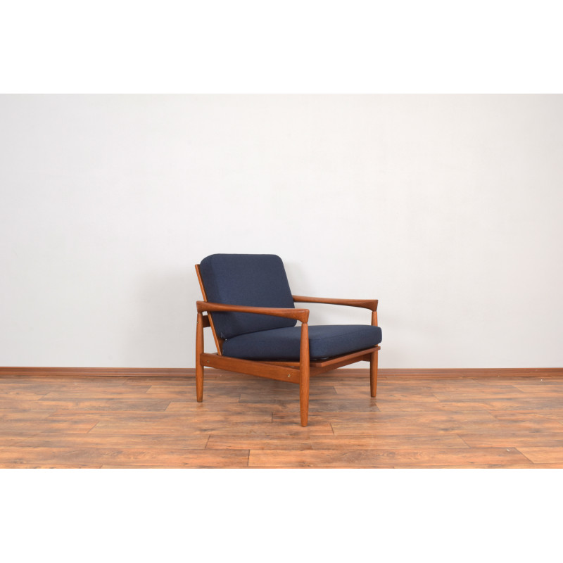 Pair of mid-century oakwood Kolding armchairs by Erik Wørts for Ikea, Poland 1960s