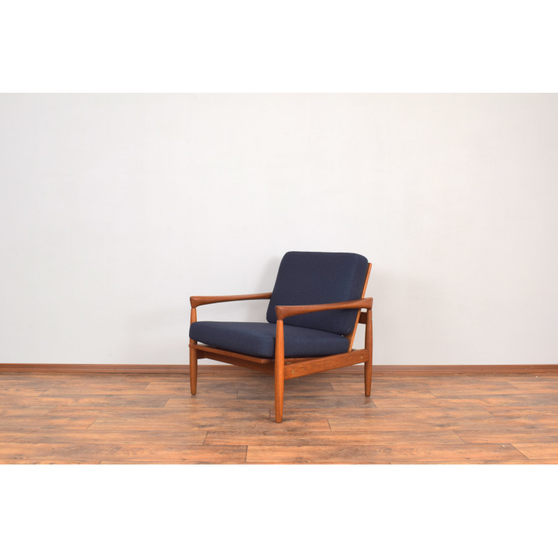 Pair of mid-century oakwood Kolding armchairs by Erik Wørts for Ikea, Poland 1960s