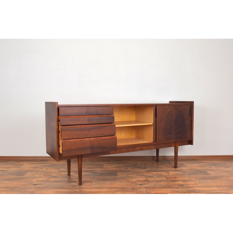 Mid-century Polish walnut sideboard by Bytomskie Fabryki Mebli, 1960s