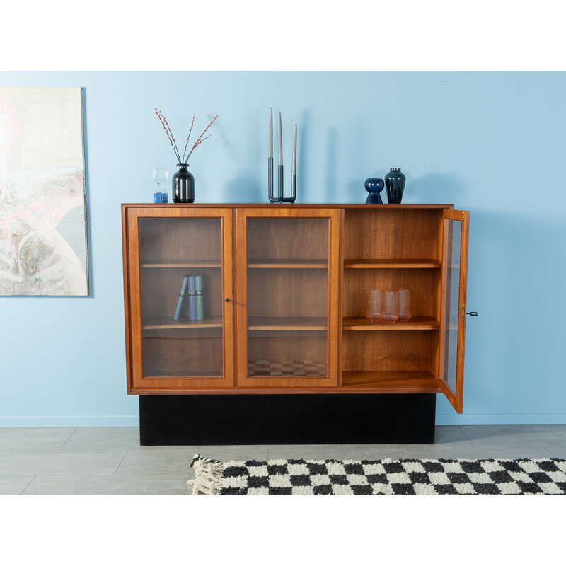 Vintage teak veneer display cabinet by Heinrich Riestenpatt, 1960s