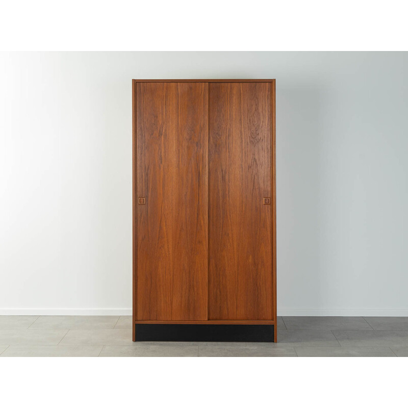 Vintage cabinet in teak veneer with two sliding doors by Domino Møbler, Denmark 1960s