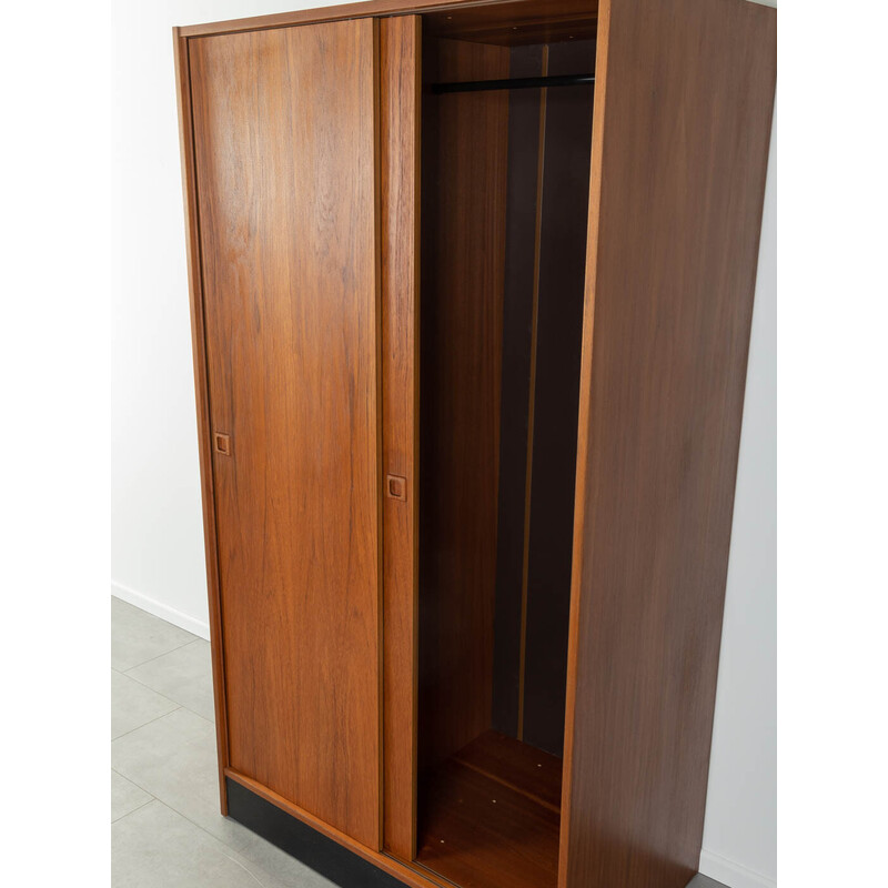 Vintage cabinet in teak veneer with two sliding doors by Domino Møbler, Denmark 1960s