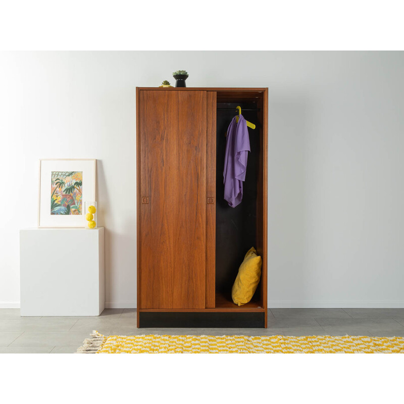 Vintage cabinet in teak veneer with two sliding doors by Domino Møbler, Denmark 1960s