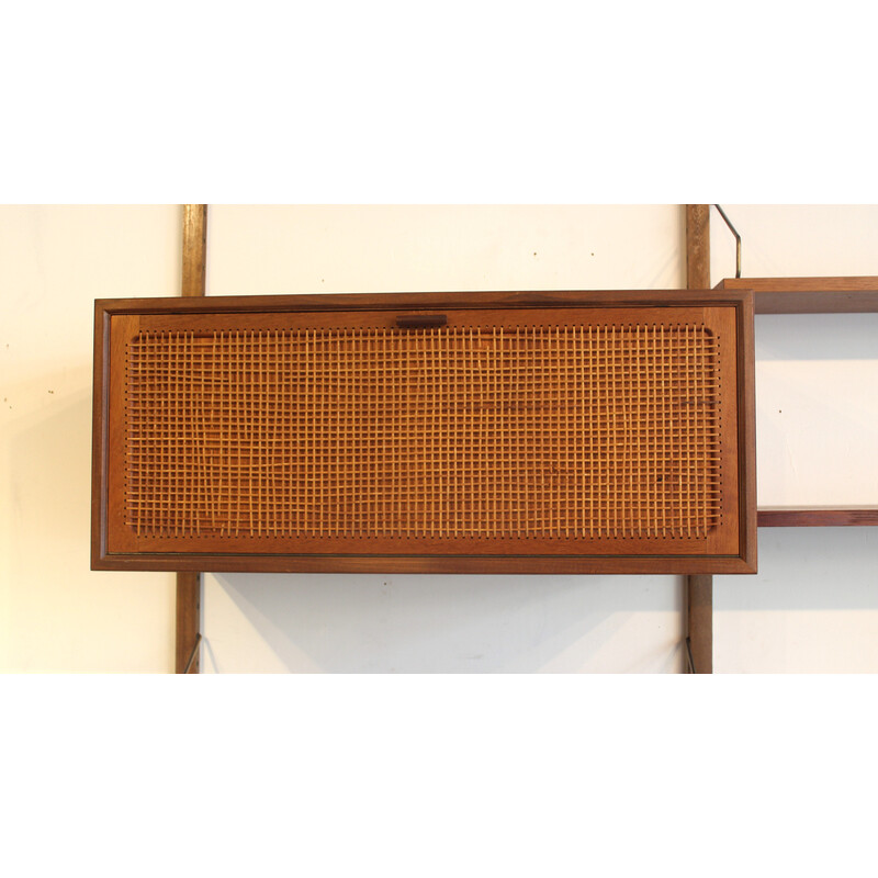 Vintage teak wall unit by Poul Cadovius, Denmark 1960