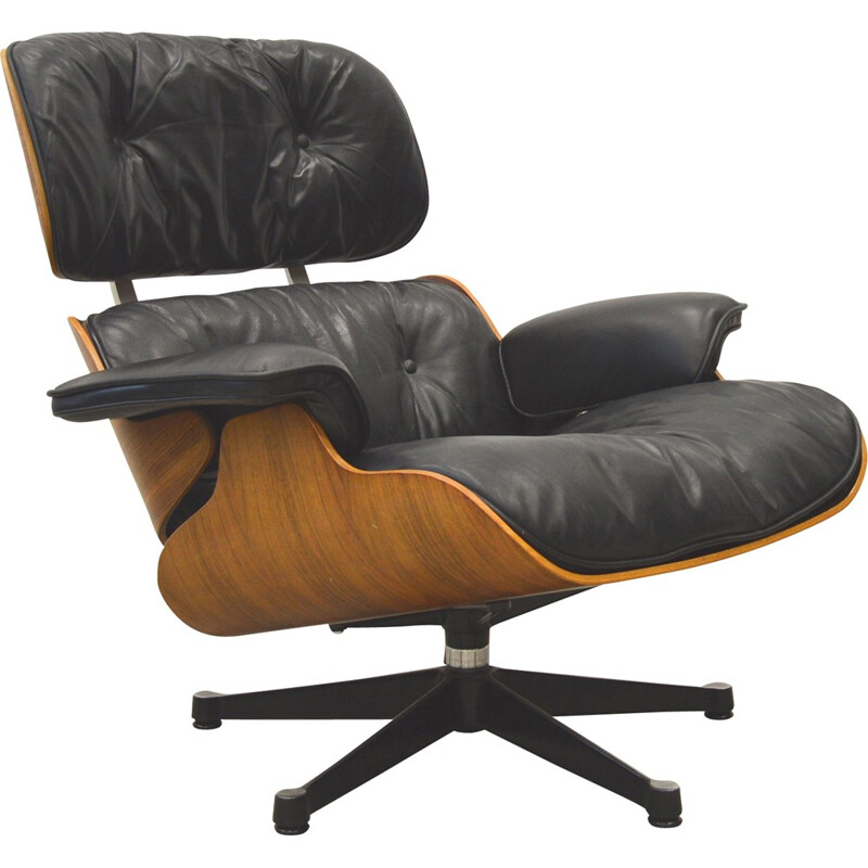 Fauteuil "Lounge" Herman Miller palissandre, Charles & Ray EAMES - 1960