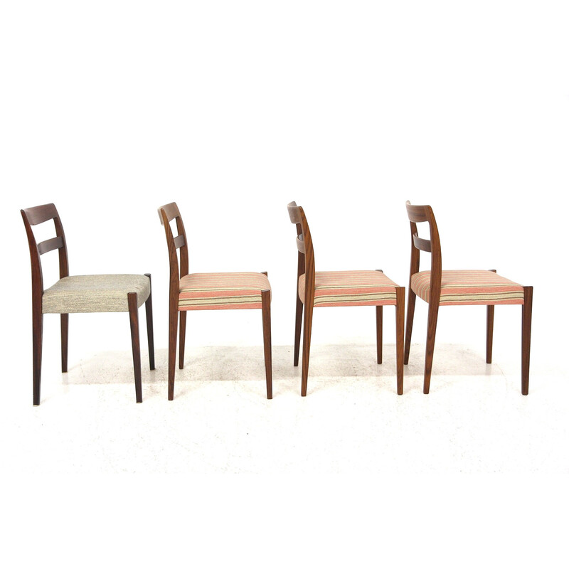 Set of 7 vintage rosewood chairs "Garmi" by Nils Jonsson for Troeds, Sweden 1960