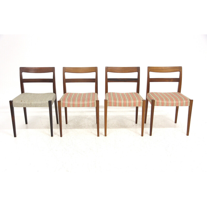 Set van 7 vintage rozenhouten stoelen "Garmi" van Nils Jonsson voor Troeds, Zweden 1960