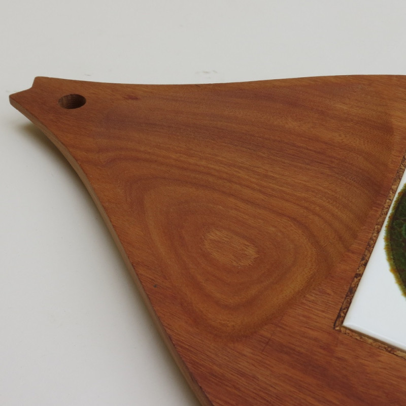 Mid century teak tray with tile insert by Allan Wallwork, 1970