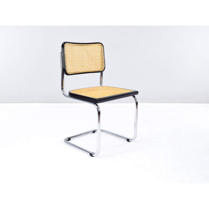 Set van 4 vintage Italiaanse B32 fauteuils van Marcel Breuer voor Cesca, 1970
