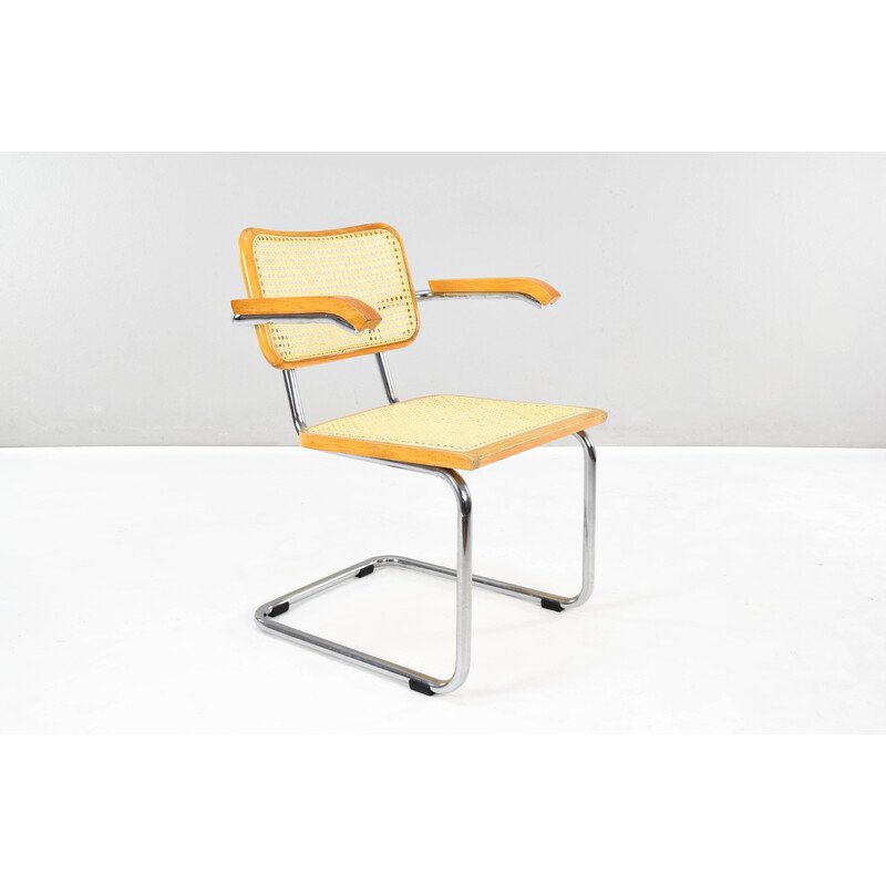 Set of 4 mid-century Italian B64 chairs by Marcel Breuer for Cesca, 1970s