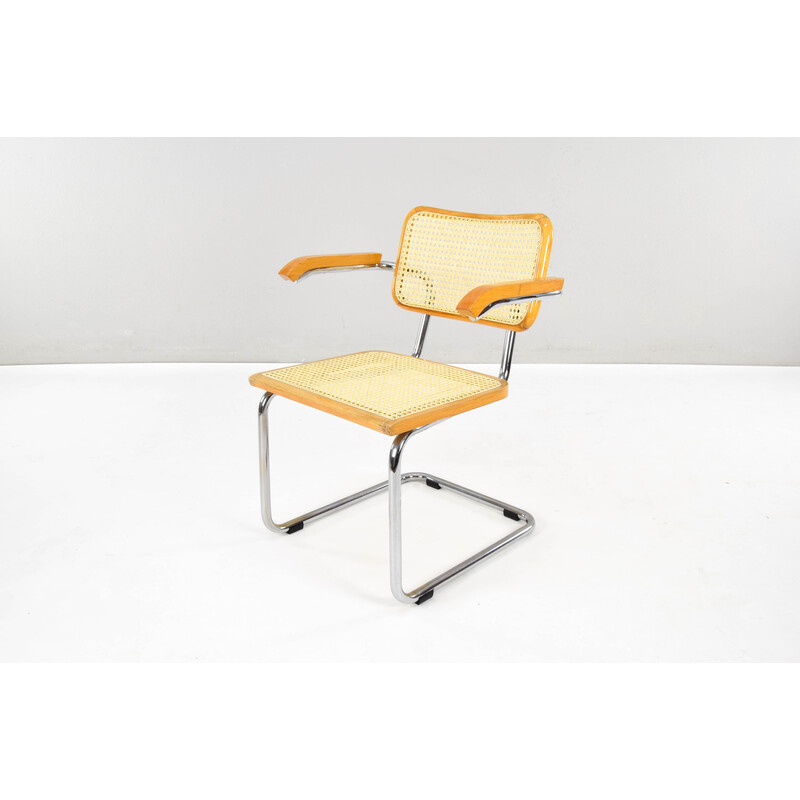 Set of 4 mid-century Italian B64 chairs by Marcel Breuer for Cesca, 1970s