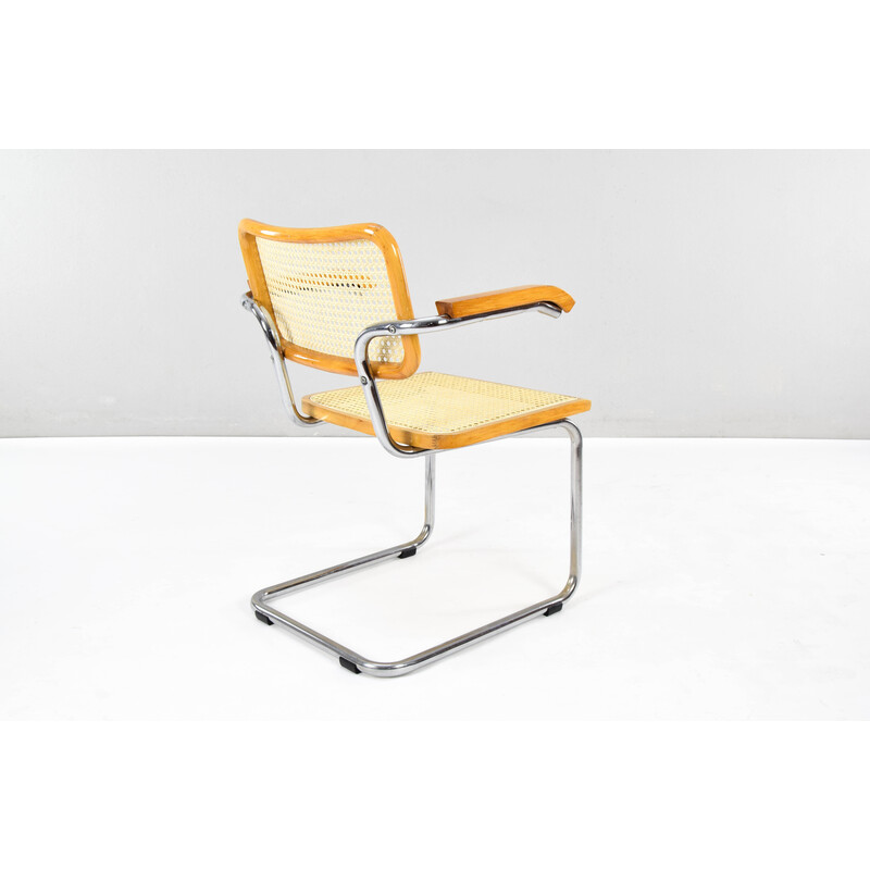 Set of 4 mid-century Italian B64 chairs by Marcel Breuer for Cesca, 1970s